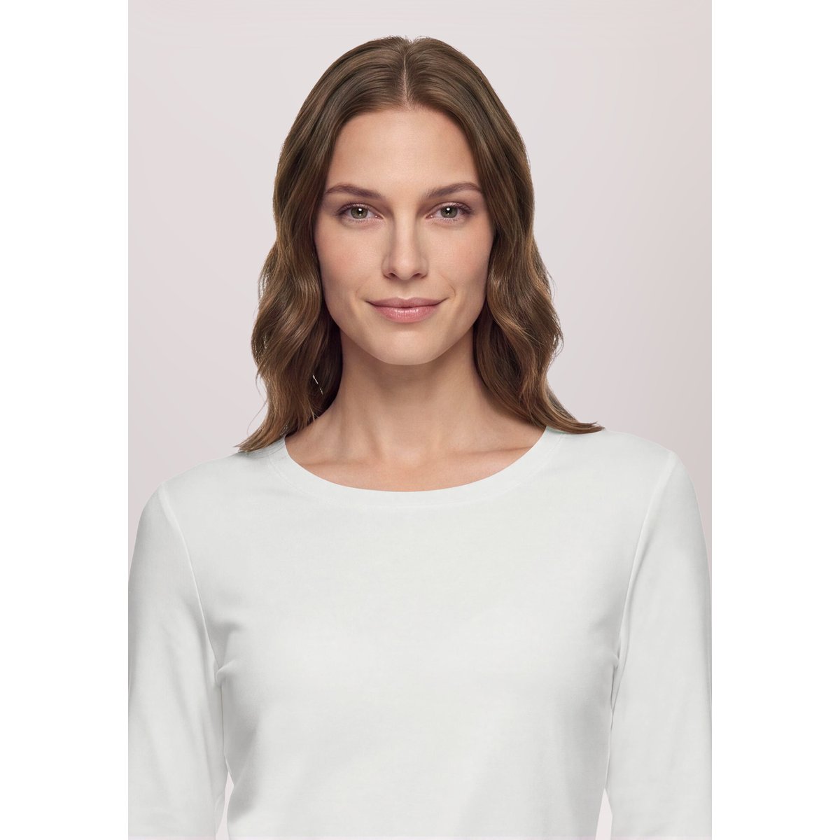 T-shirt basique à encolure ronde blanc, BETTY BARCLAY