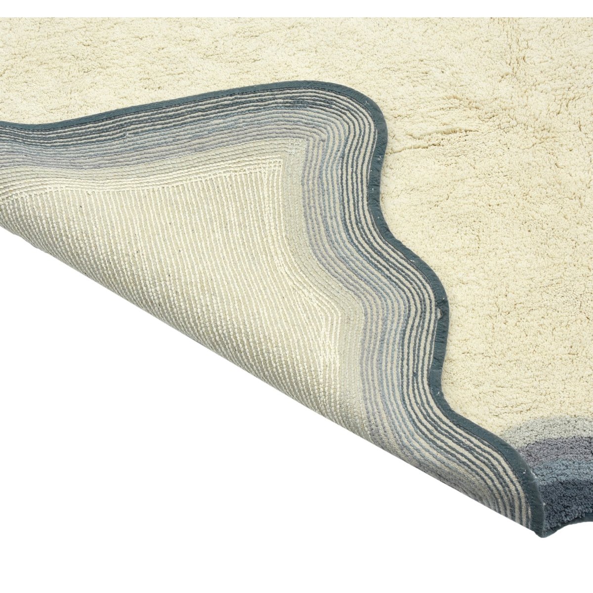 Tapis enfant en coton BISCUIT bleu naturel, AFK LIVING