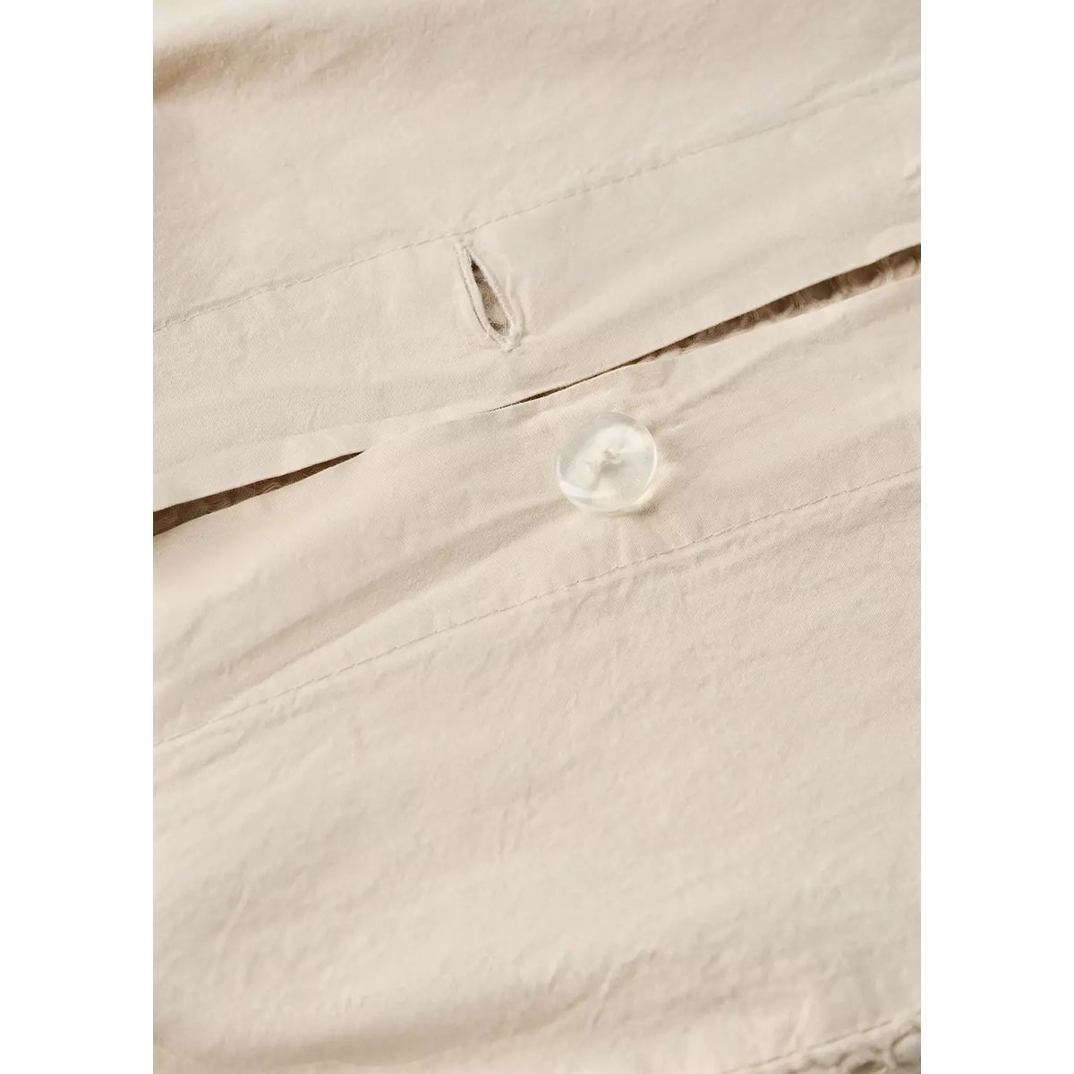 Housse de couette coton gaufré garment-dyed lit 135/140 cm beige, MANGO HOME