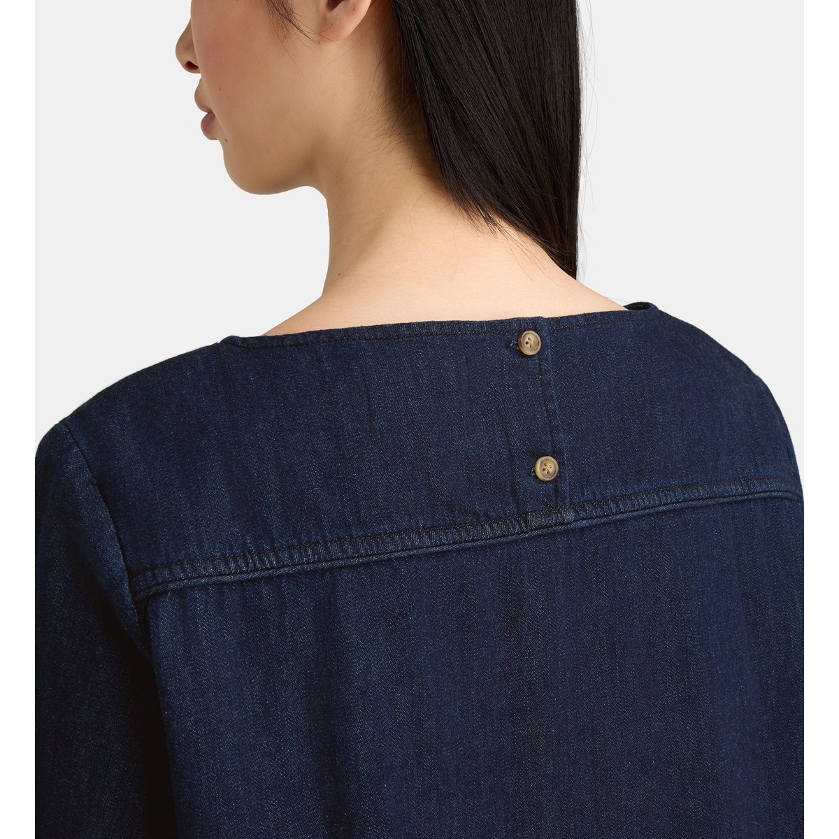 Top droit otto coton denim bleu jean foncé, JODHPUR