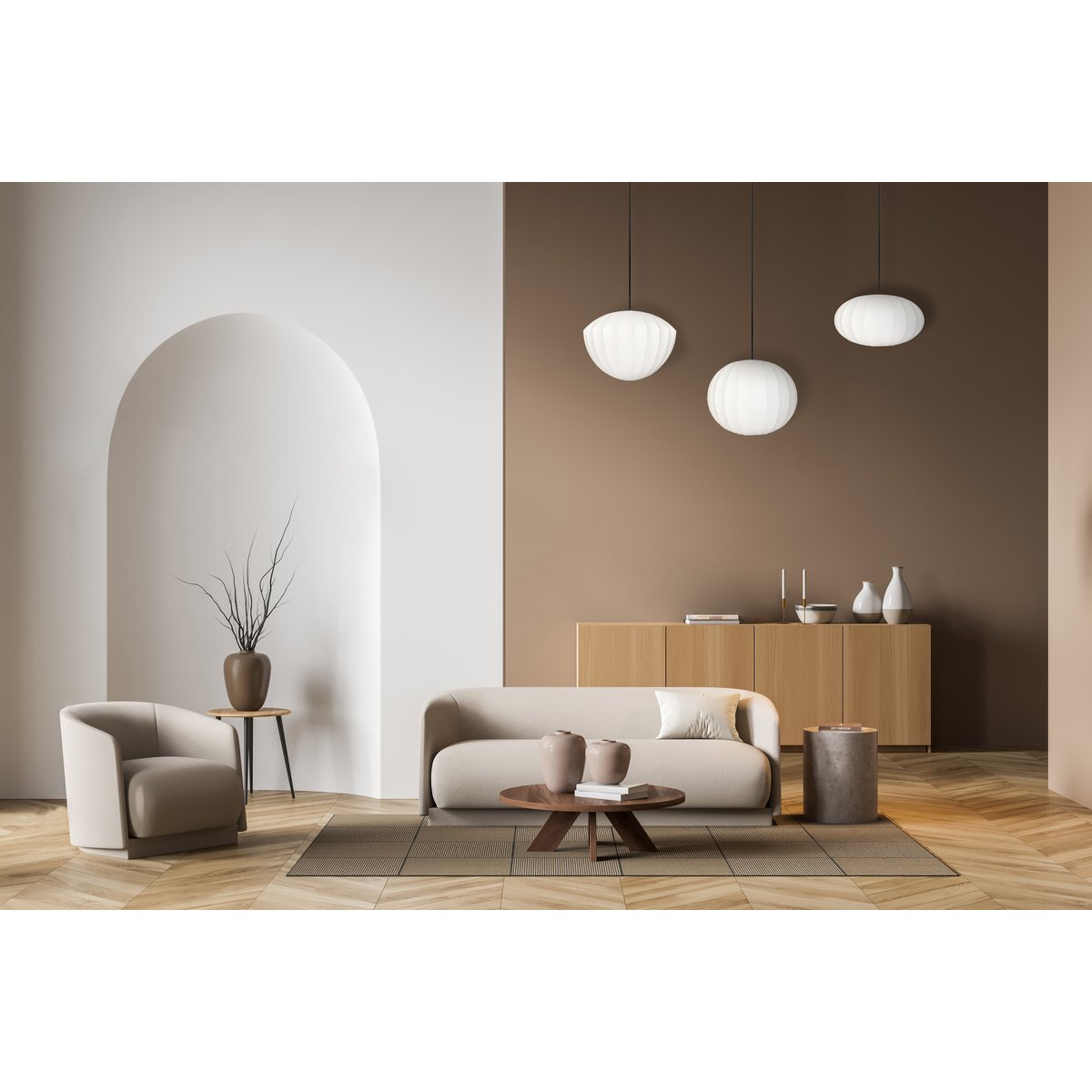 Suspension en tissu design, D.40 , BELOUNE noir, ALUMINOR