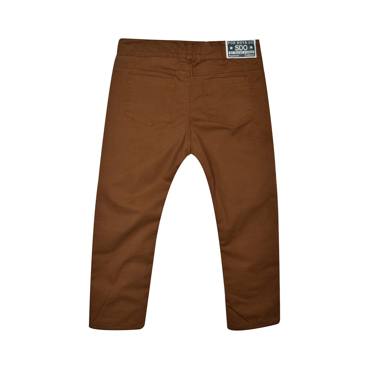 Pantalon en twill frizon marron, SUCRE D'ORGE