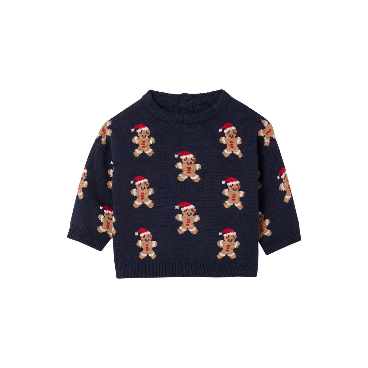 Pull bébé noël jacquard marine, VERTBAUDET