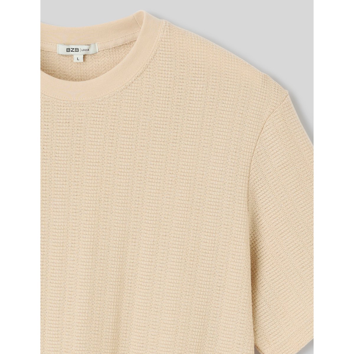 T-shirt matière fantaisie blanc cassé, BZB