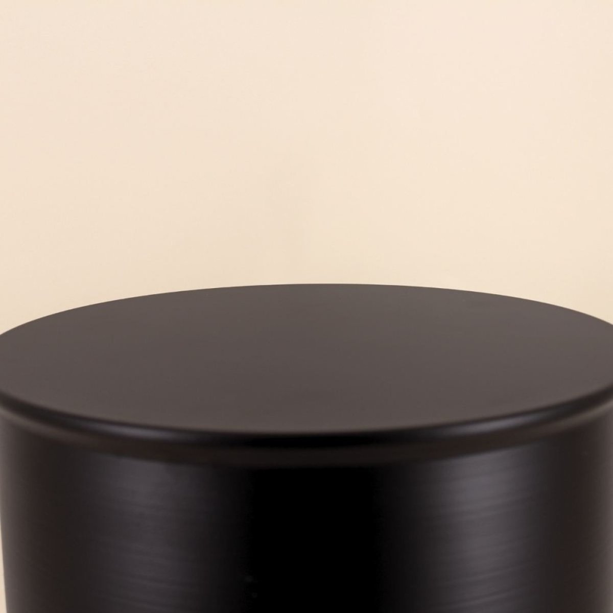 Table d'appoint en métal h45xd31cm noir, ORNAMI