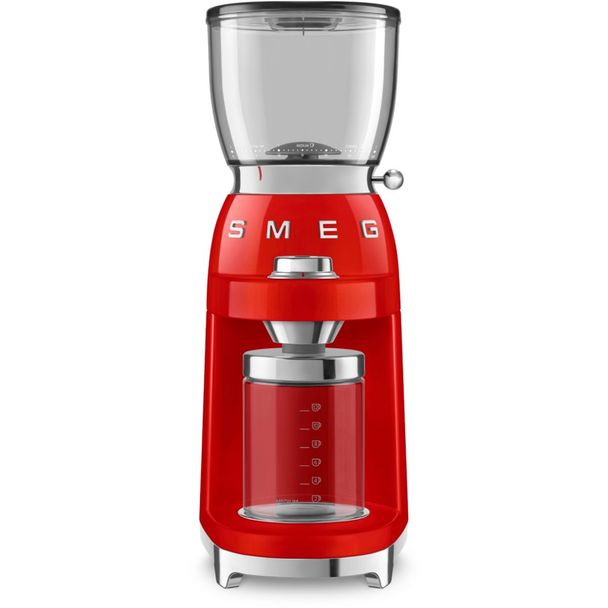 Moulin à café CGF11RDEU rouge Années 50 couleur unique, SMEG