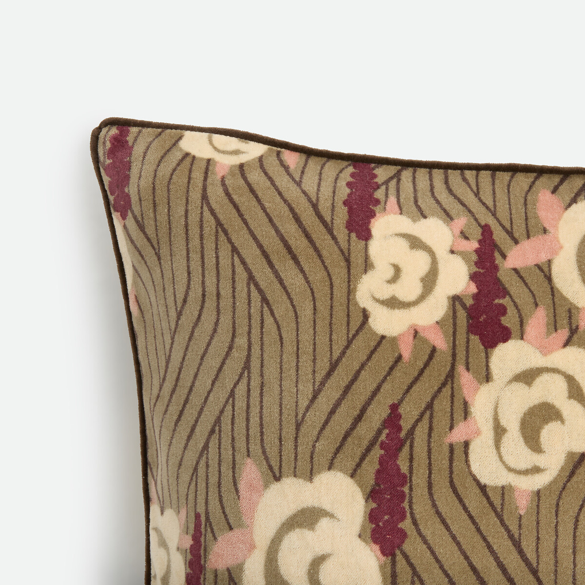 Housse de coussin rectangulaire, en velours de coton, DESTELLO bronze, LA REDOUTE INTERIEURS
