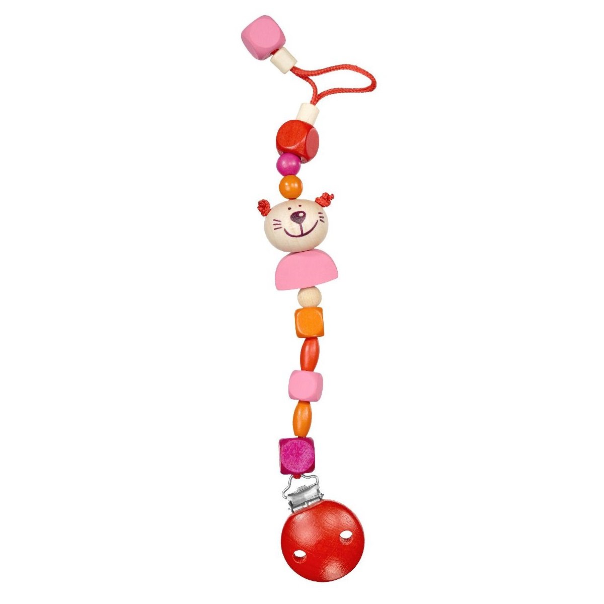 Attache-tétine Chat Kitti rose, SELECTA