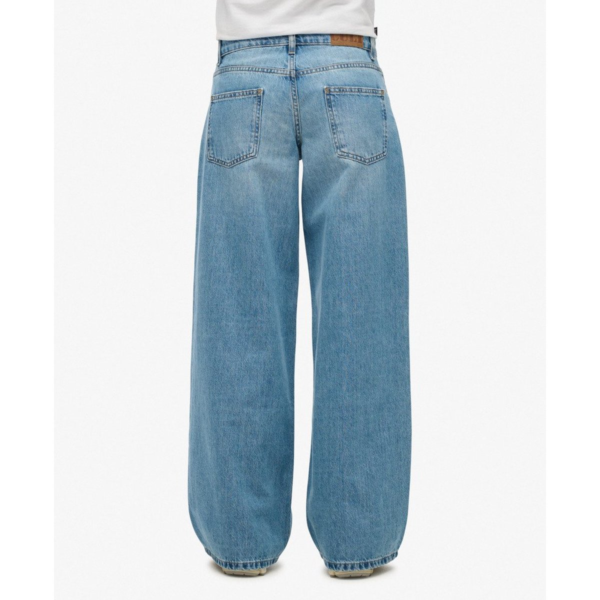 Jean Baggy Cult taille mi-haute bleu clair délavé vintage, SUPERDRY