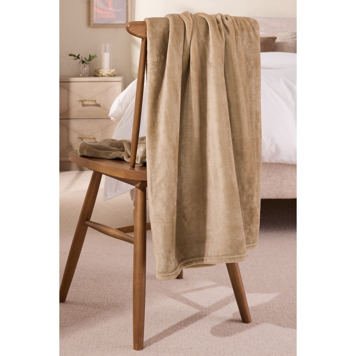 Couverture en polaire marron mink, NEXT