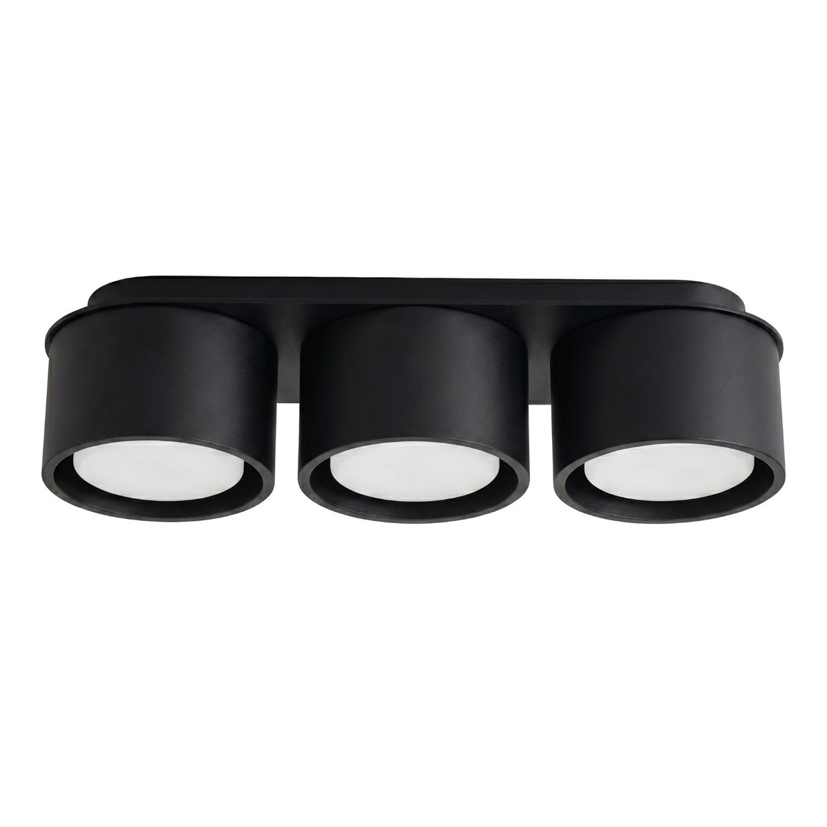 Plafonnier Aluminium Noir Gx53 3 MODO noir, EDEN