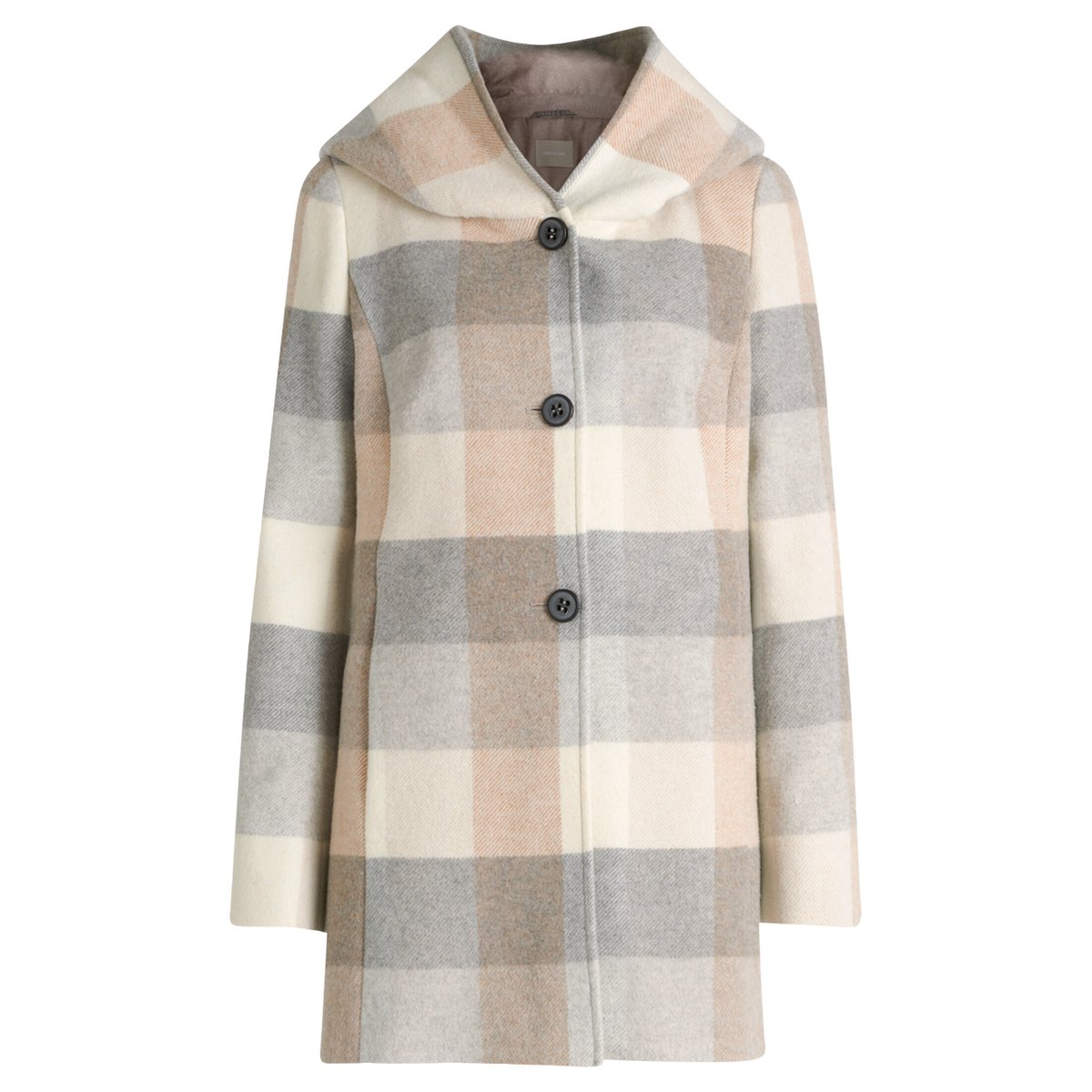Manteau court à capuche cream/silver, AMBER & JUNE