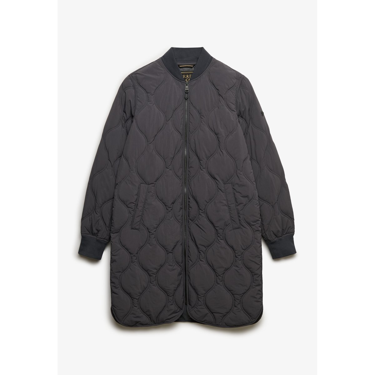 Veste Matelassée Longue ébène, SUPERDRY