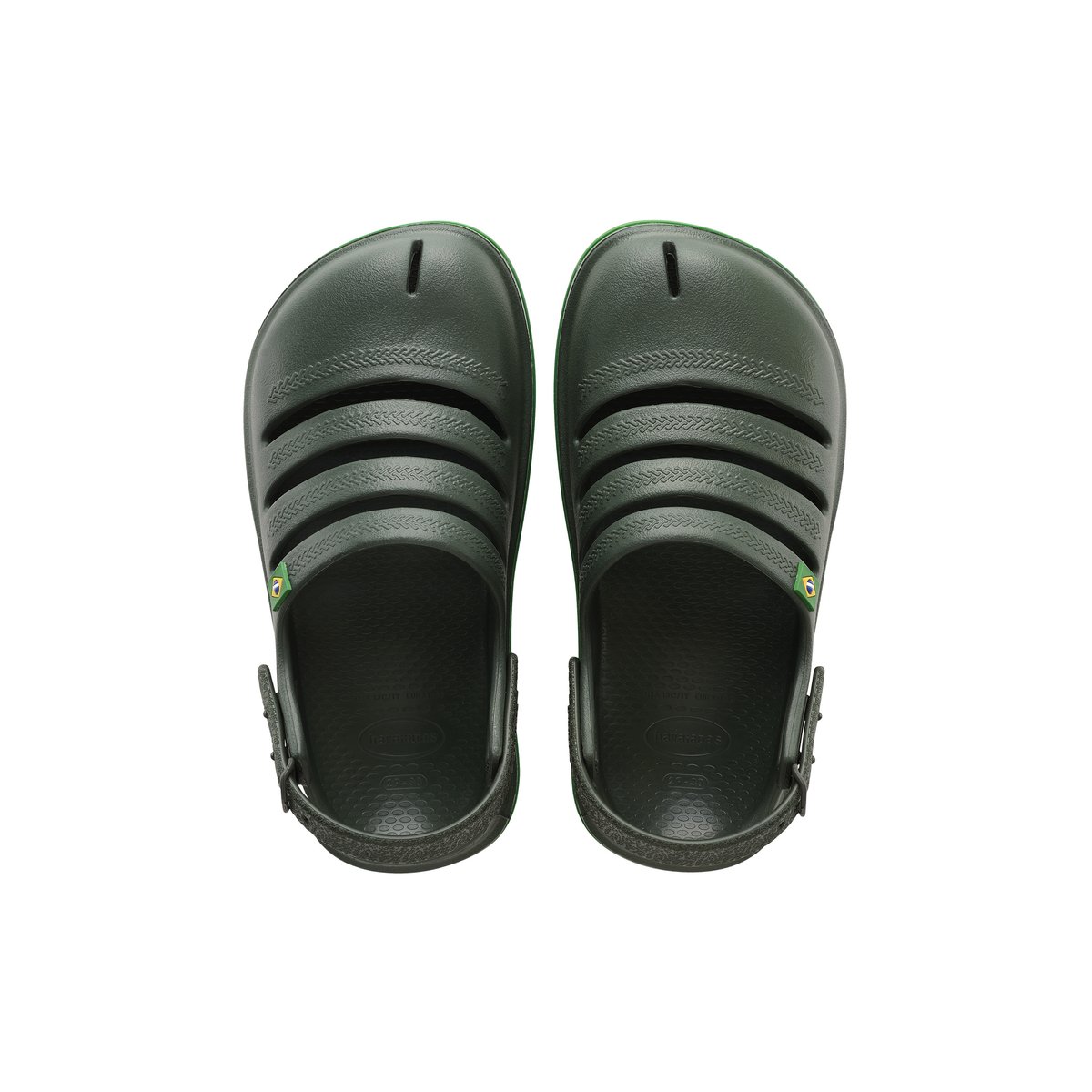 Sabot à Boucle Clog Brasil vert olive, HAVAIANAS