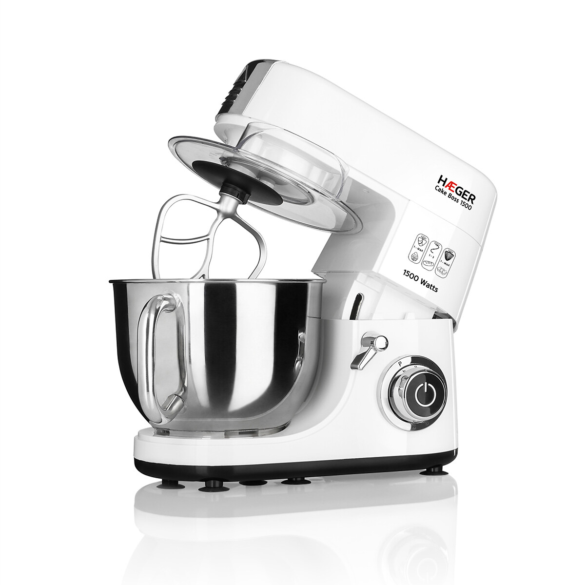 Batedeira Semi Profissional com taça HAEGER Cake Boss, 1500W, da Haeger 90001089, HAEGER