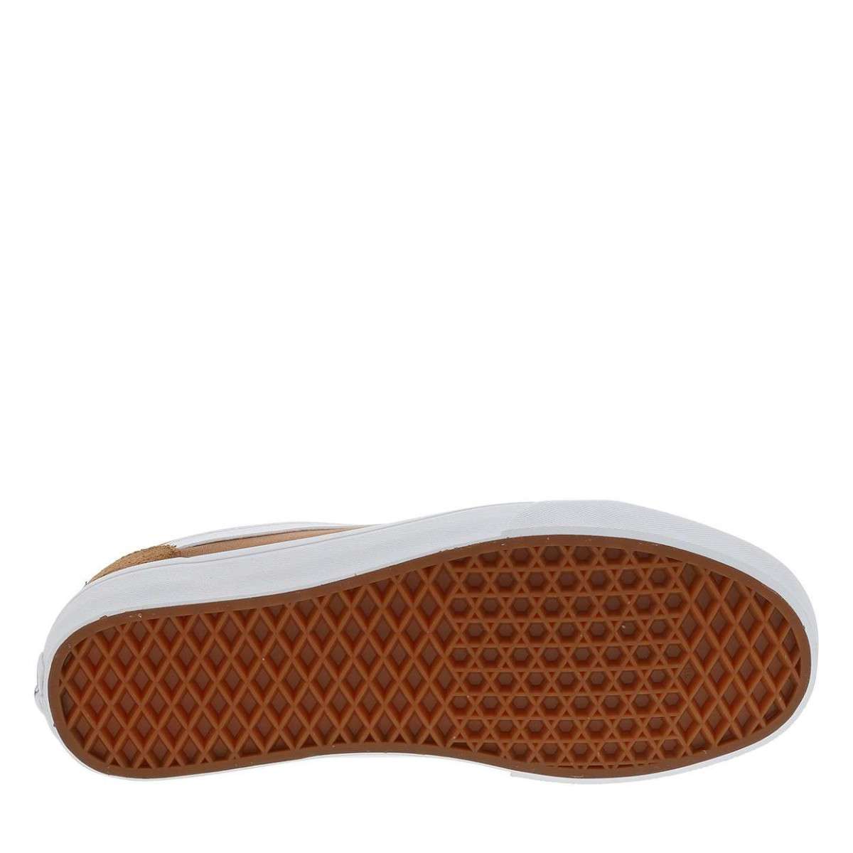 Baskets VERO LS cuir talon plat beige, VANS