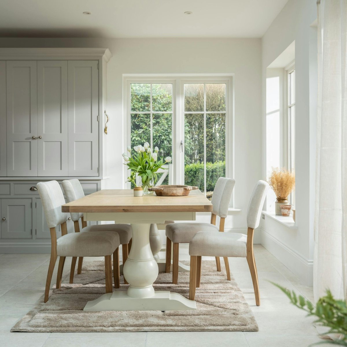 Table à manger extensible blanche style bord de mer 160-200 cm VELIA blanc, PIER IMPORT