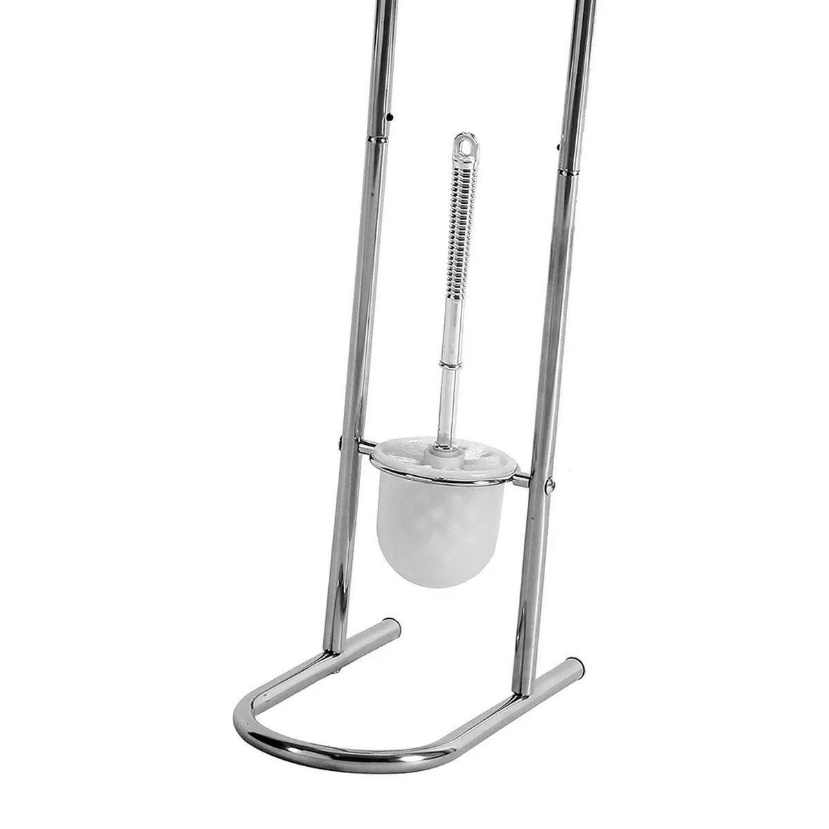 Dérouleur papier toilette et brosse WC métal chromé chrome/inox, WADIGA