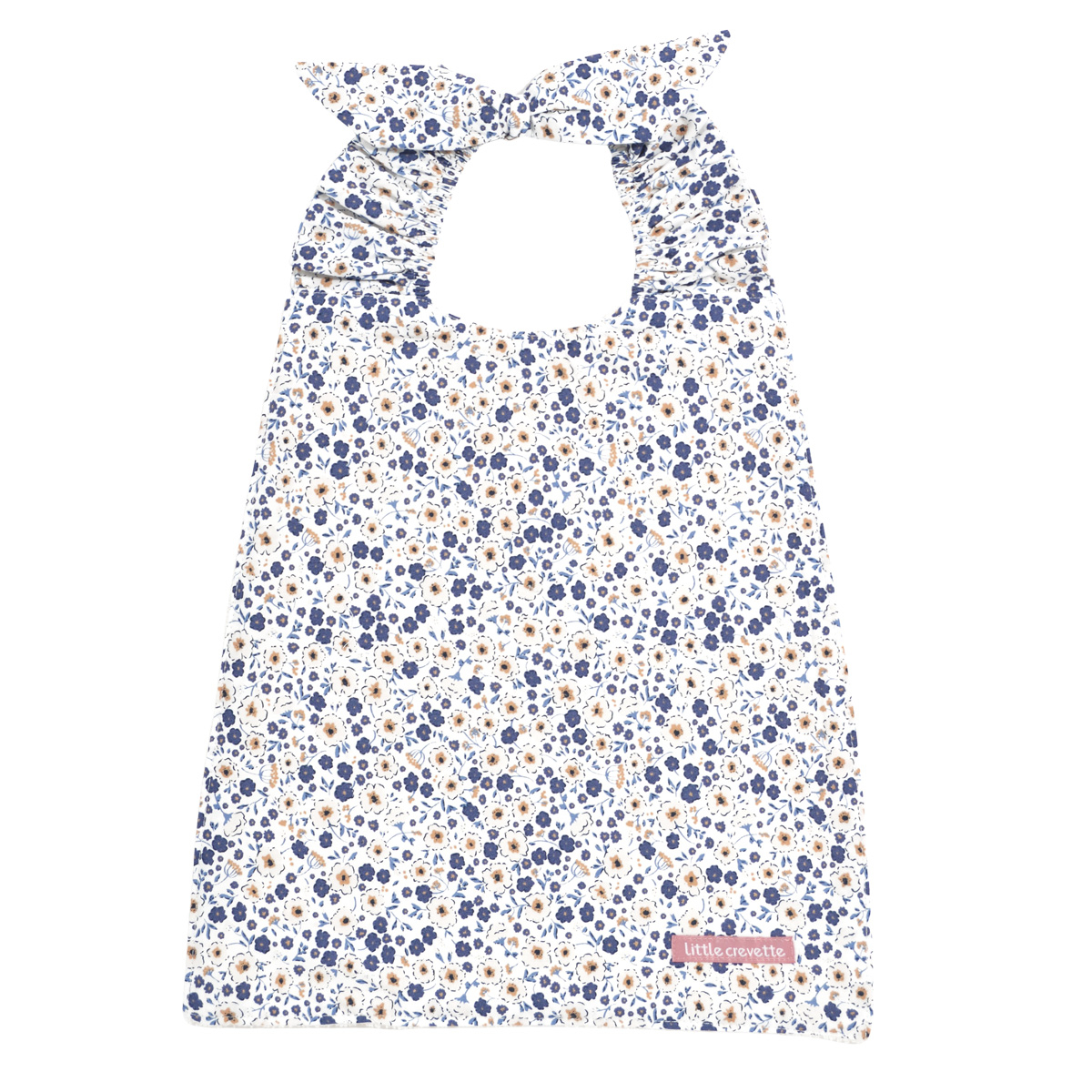 Bavoir élastiqué BILLIE bleu, LITTLE CREVETTE