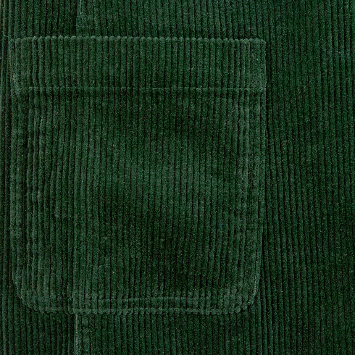 Robe droite, col V, sans manches, en velours côtelé vert, LA REDOUTE COLLECTIONS