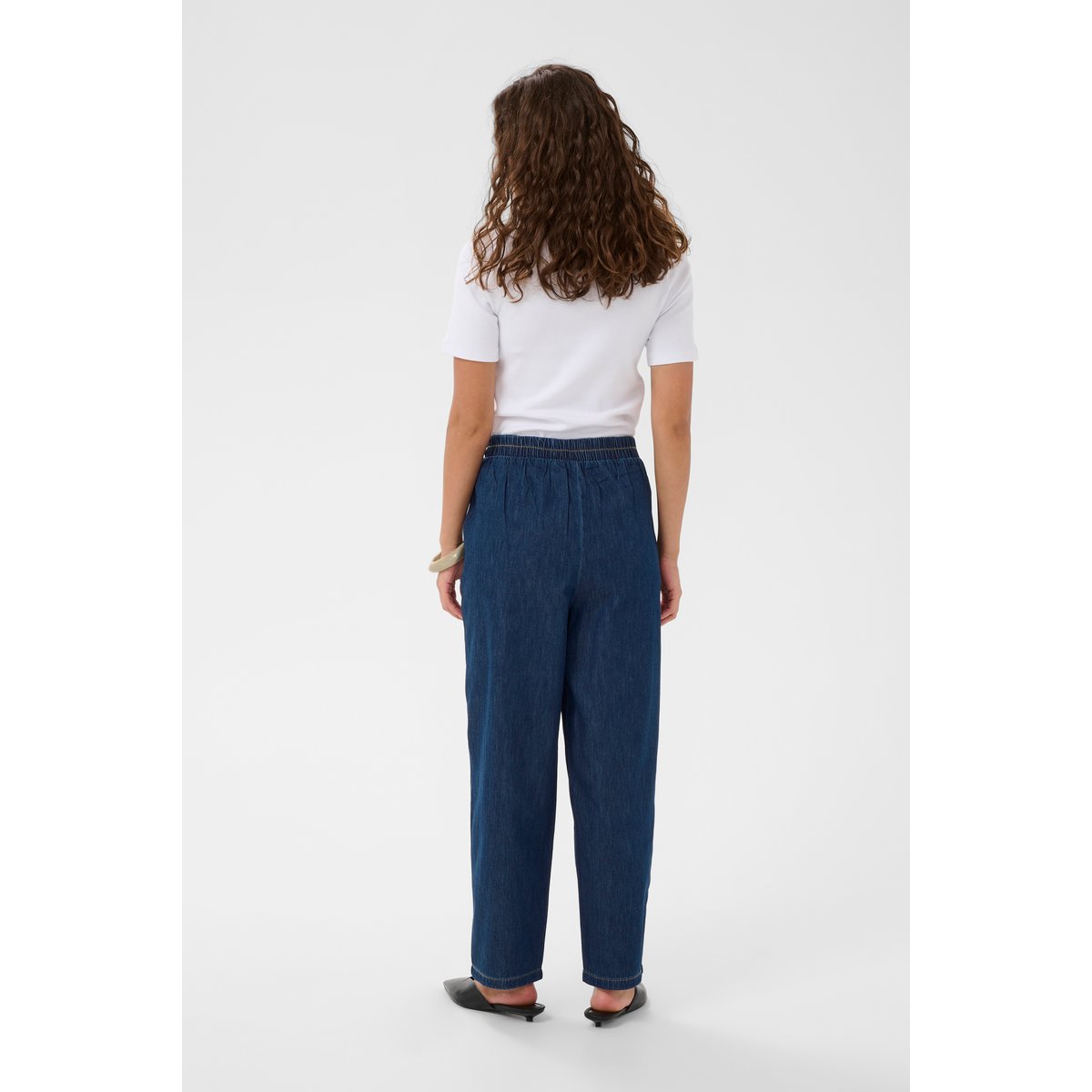 Pantalon casual bleu dark blue wash, CULTURE