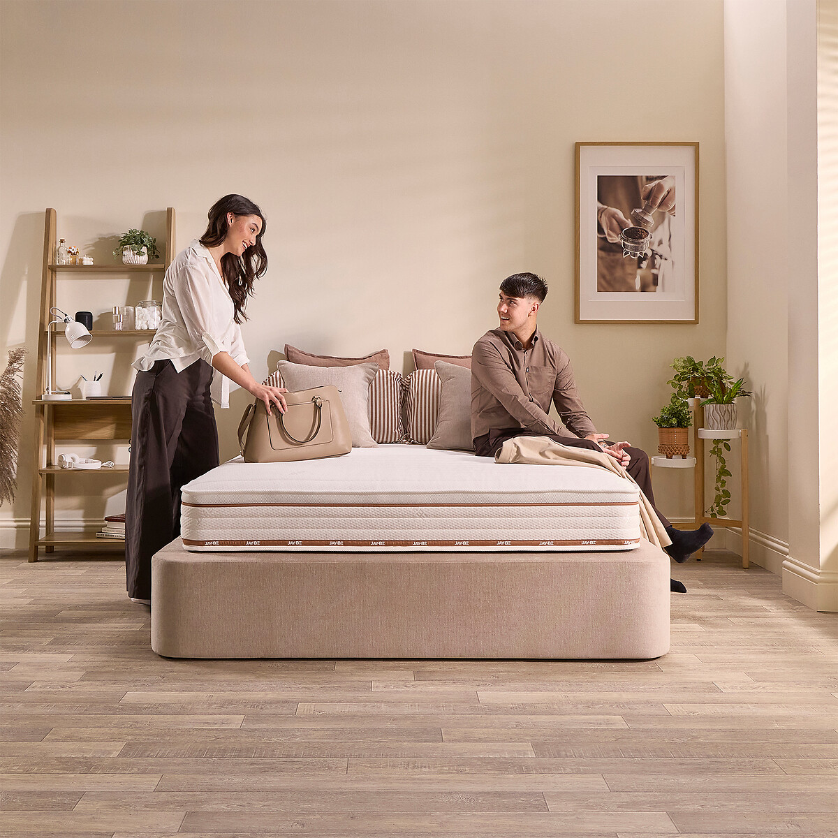 Jay-Be® Ryze 800 Pocket Sprung Mattress white/brown, JAY-BE