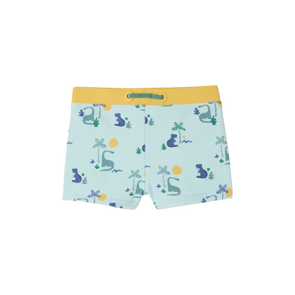 Maillot de bain bébé dino turquoise, VERTBAUDET
