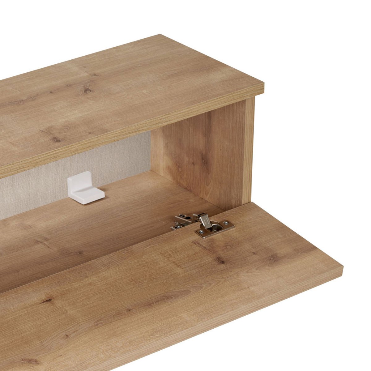 Meuble tv suspendu 2 portes en bois L140cm- YARA bois clair, DRAWER