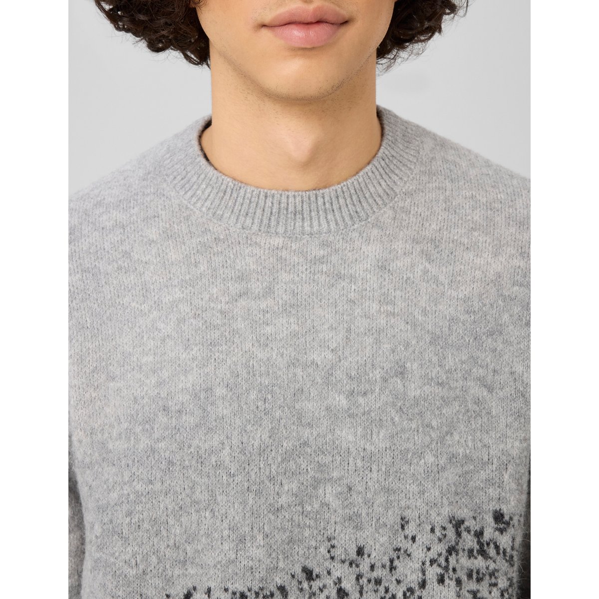 Pull jacquard gris, BZB