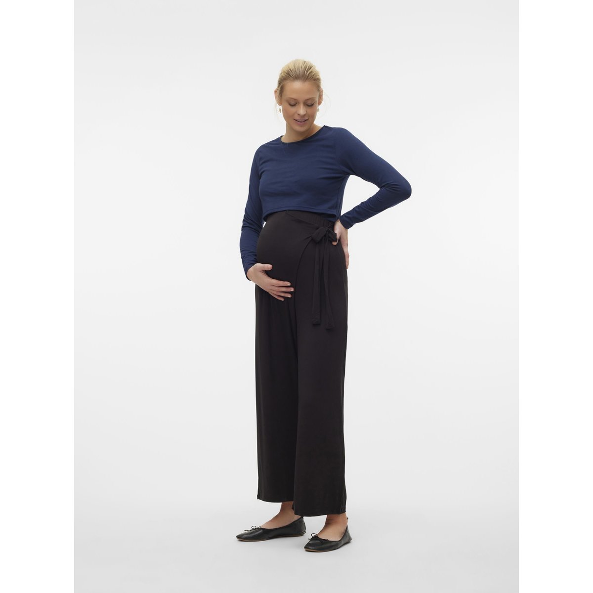 Pantalon noire - black, MAMA LICIOUS