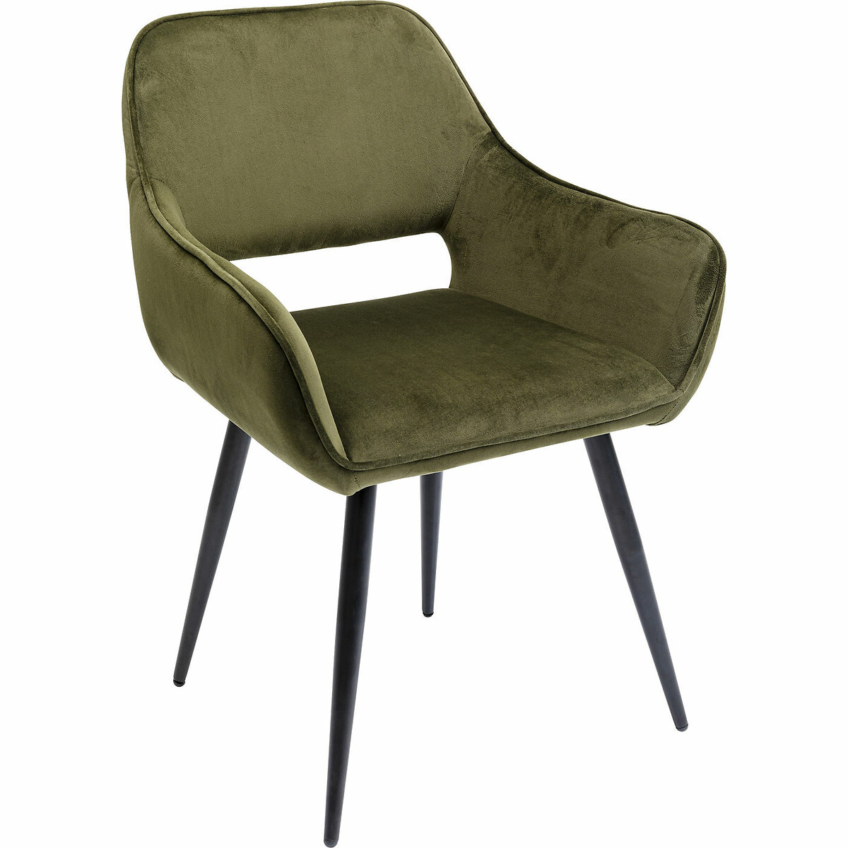 Chaise a. acc. San Francisco vert foncé noir, KARE DESIGN