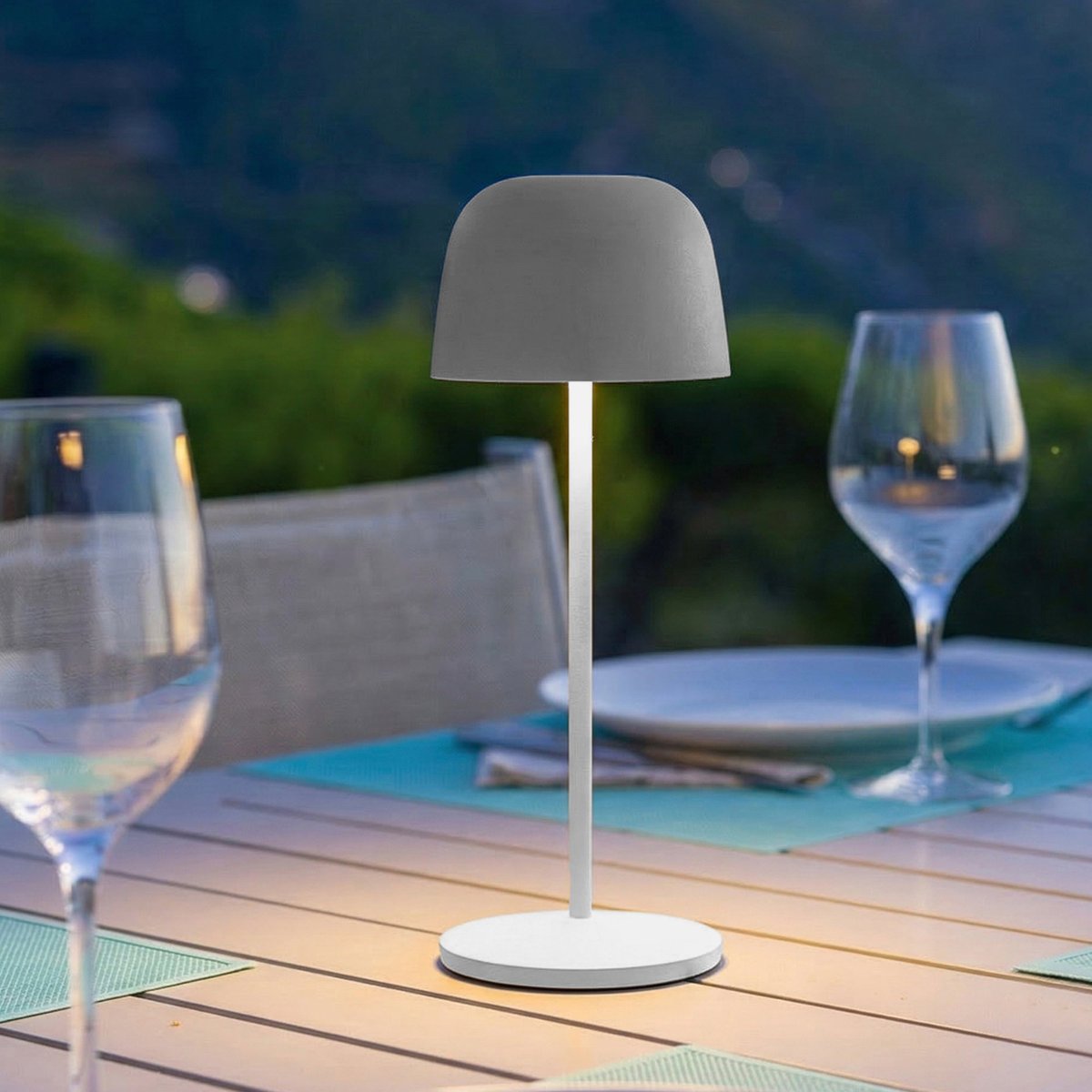 Lampe de table sans fil SOPHIA gris, LUMISKY