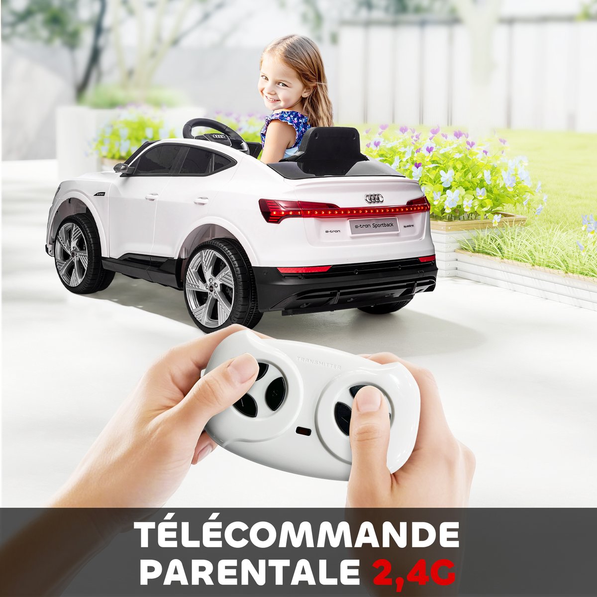 Voiture à pédales PP Blanc blanc, HOMCOM