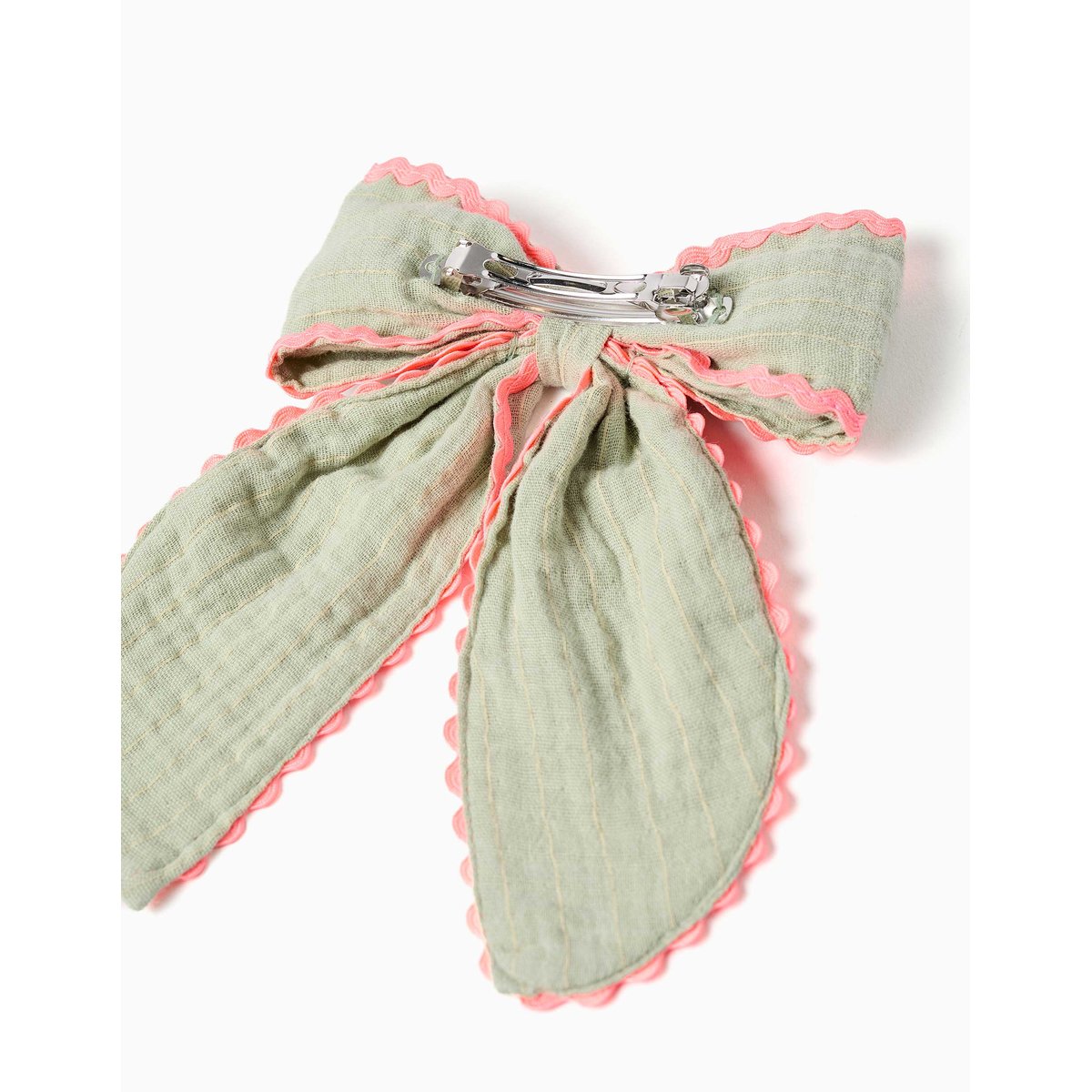 Barrette à cheveux avec nœud et galon ric rac multicolore, ZIPPY