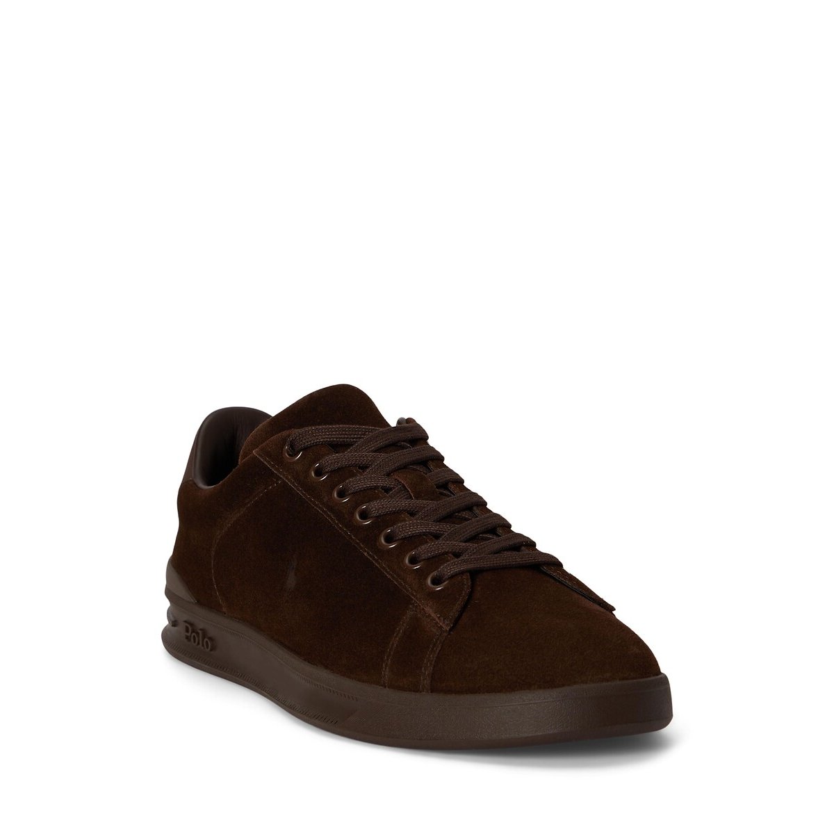Sapatilhas em pele camurça, Heritage Court 3 castanho-chocolate, POLO RALPH LAUREN