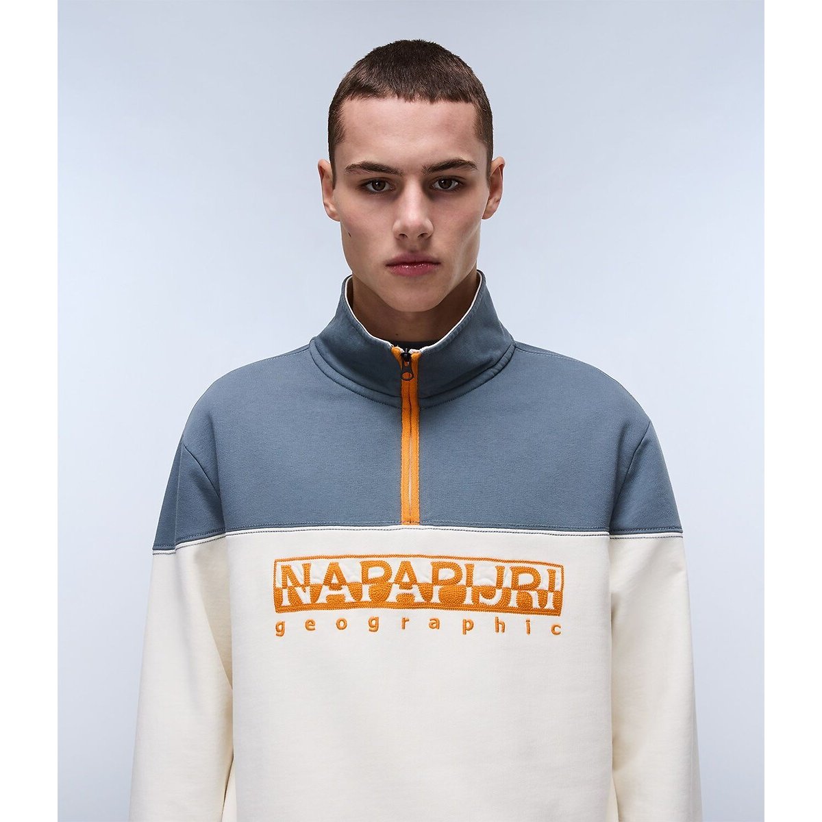 Colourblock High Neck Sweatshirt blue/white, NAPAPIJRI