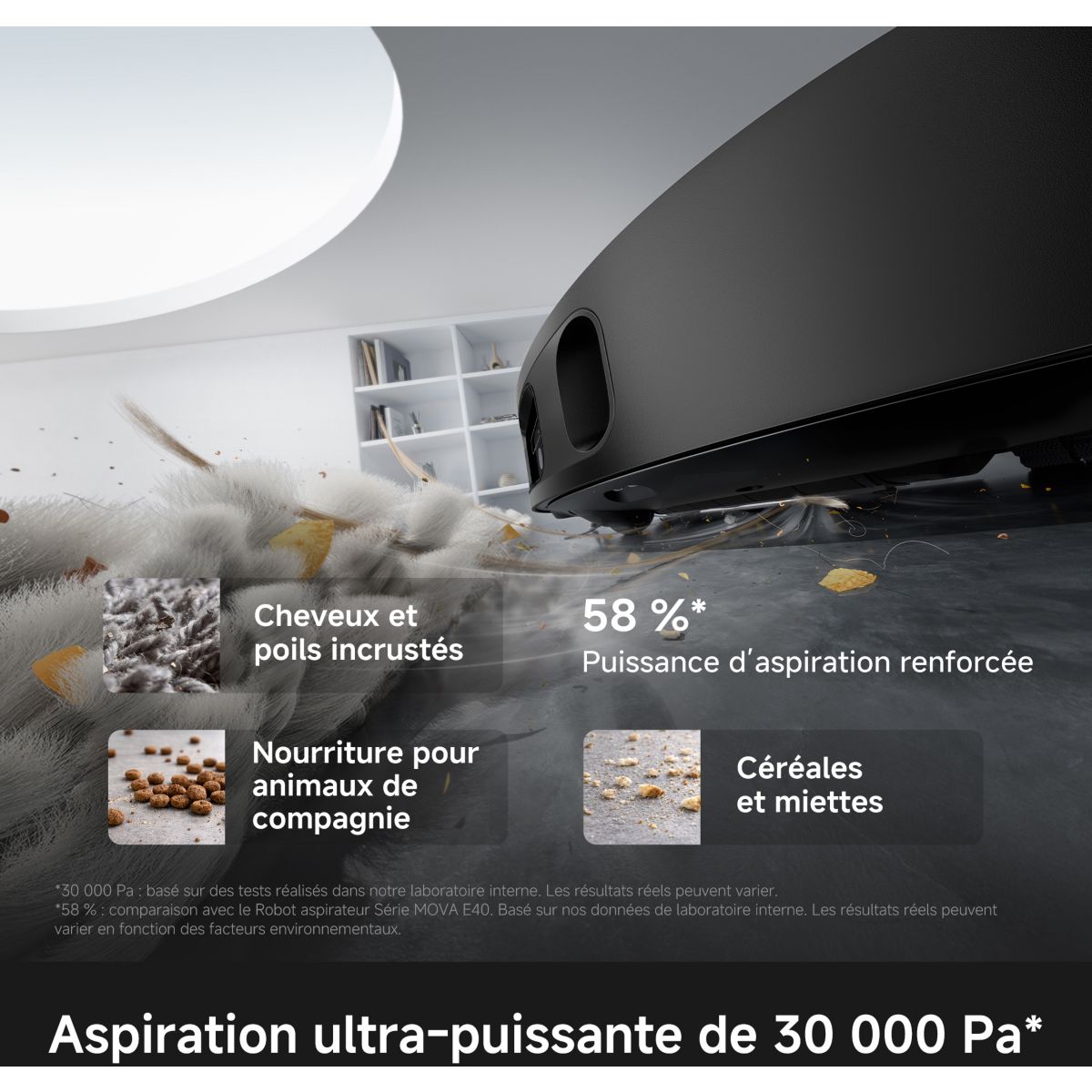Robot Aspirateur Laveur E50 Pro Ultra couleur unique, MOVA