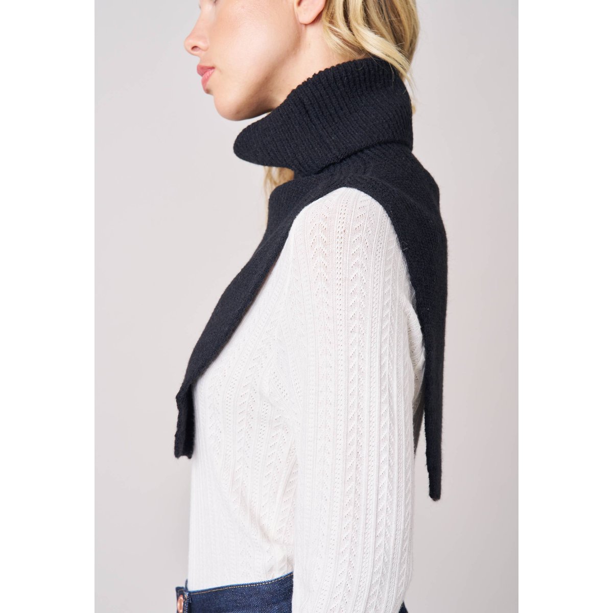 Cache-cou maille femme BRENDA black, DEELUXE