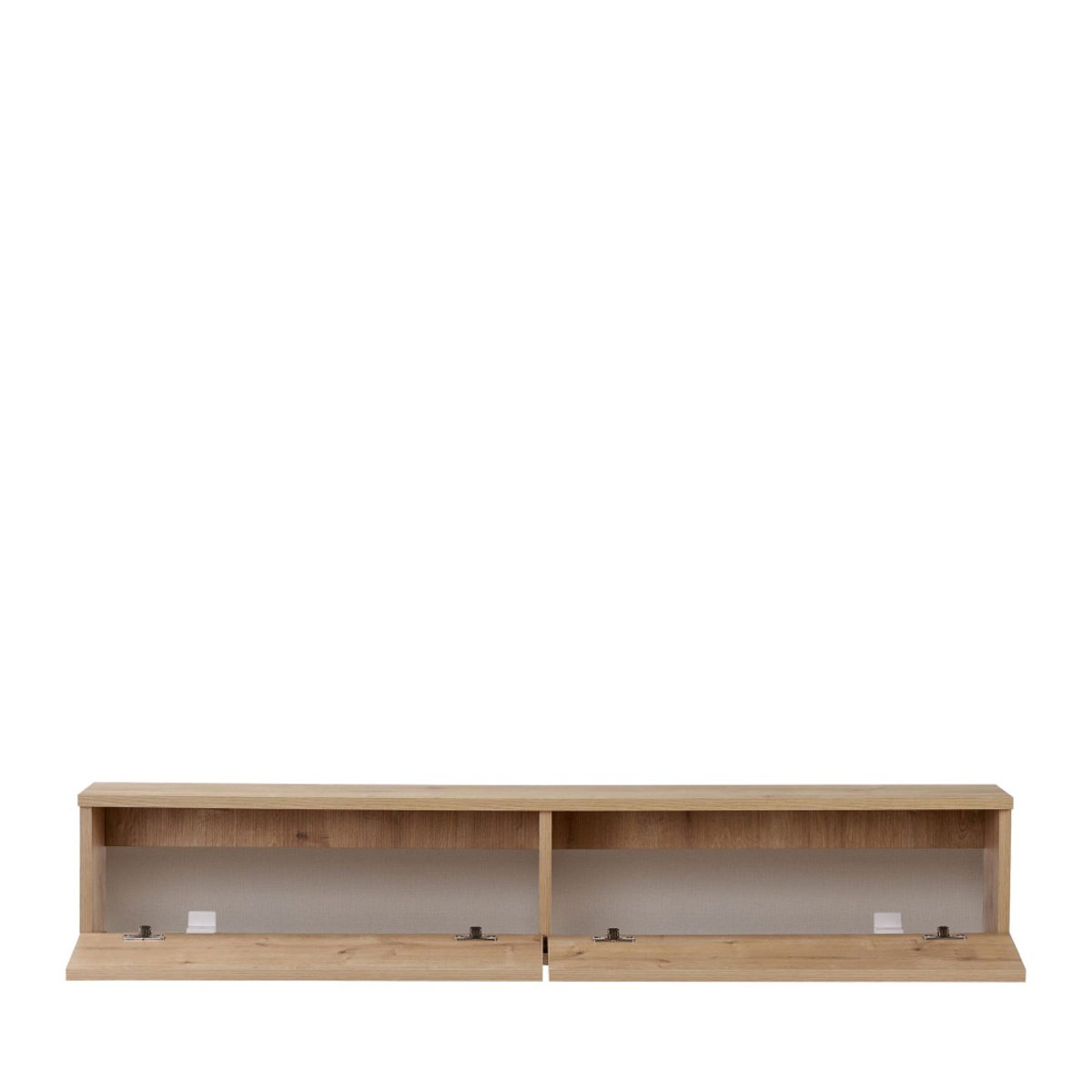 Meuble tv suspendu 2 portes en bois L140cm- YARA bois clair, DRAWER