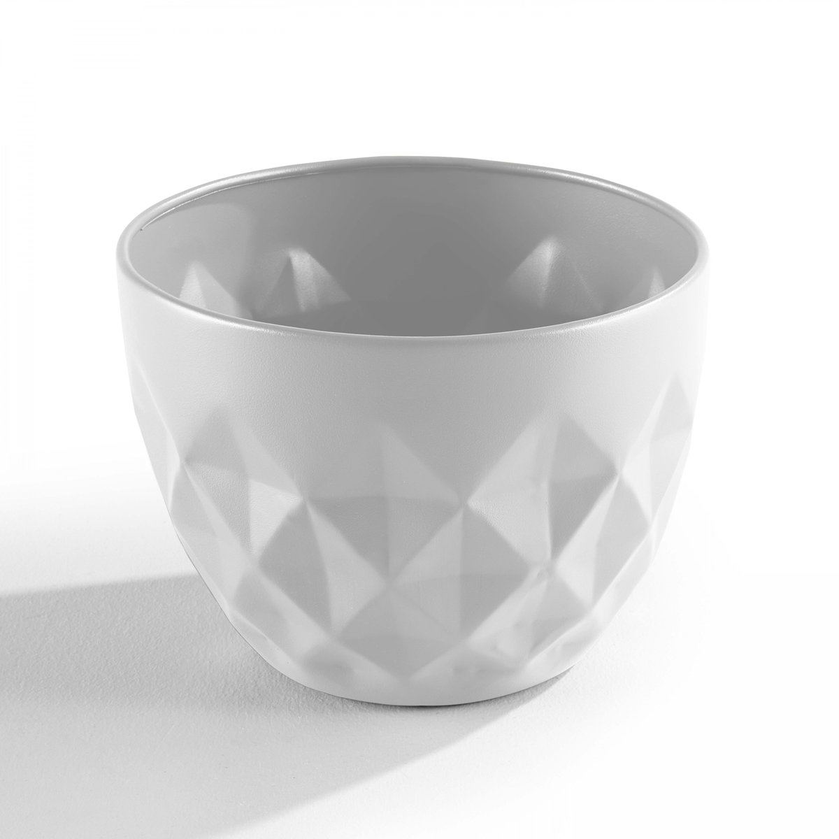 Lot de 2 supports cache pot sur pied, PALAVAS blanc, OVIALA