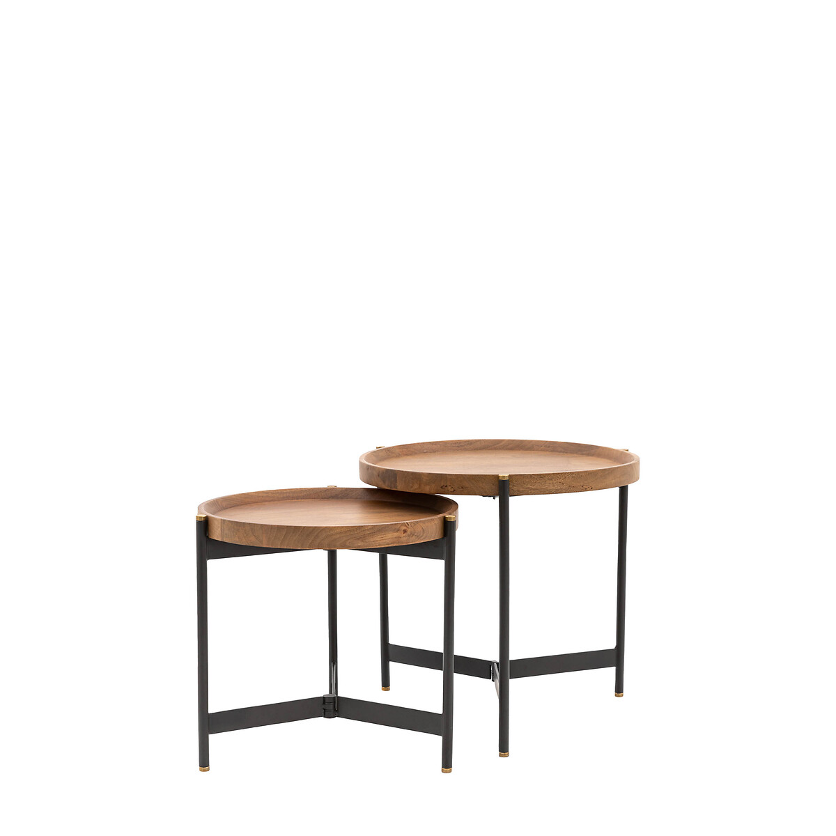 Set of 2 Devereux Mango Wood Nest Tables dark wood, ÉDITÉ