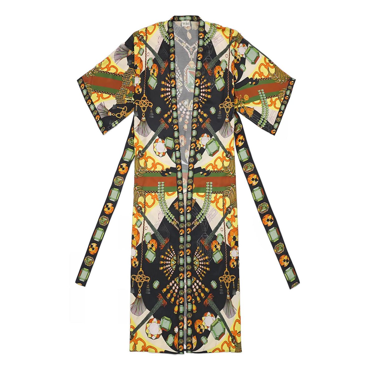 Kimono à motifs KYRO noir, WILD