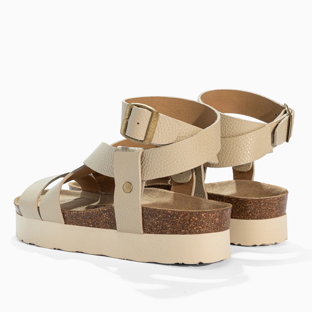 Sandales en cuir MYKONOS blanc, BAYTON