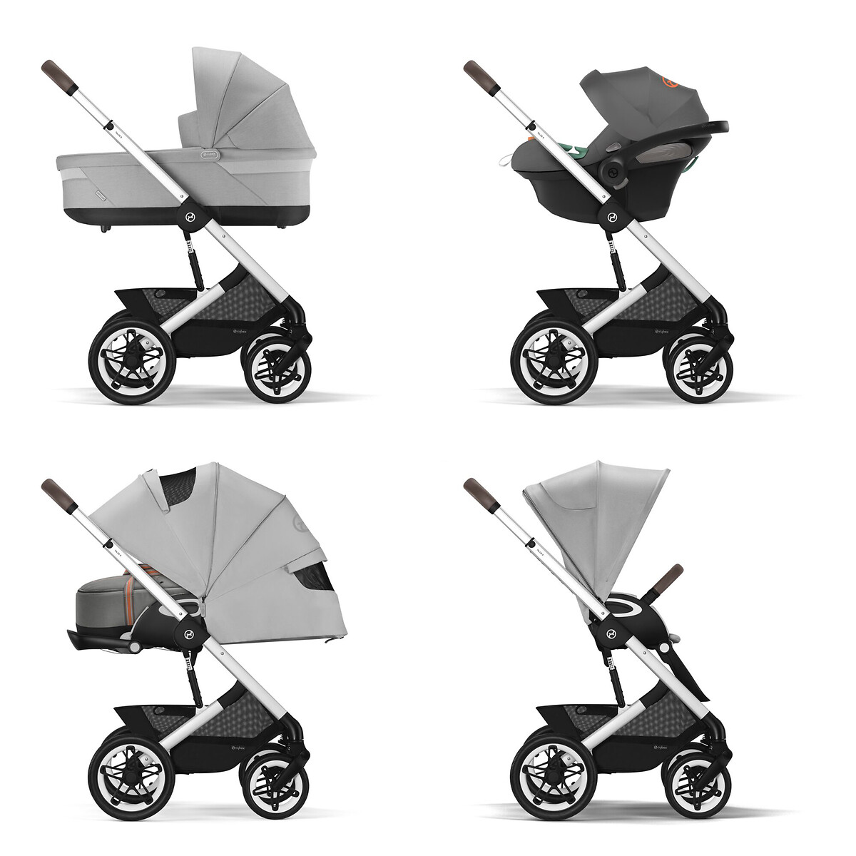 Poussette tout terrain talos s lux silver gris, CYBEX