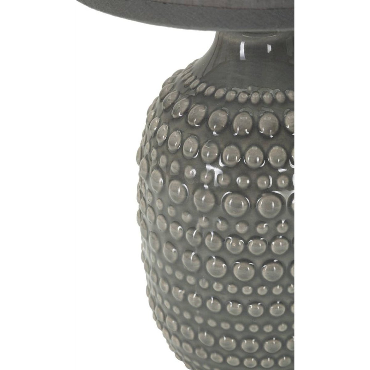 Lampe de chevet céramique abat-jour tissu MODERN gris, RECOLLECTION