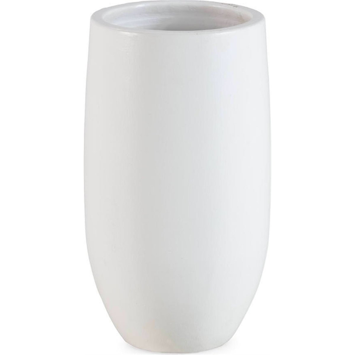 Vase en terre cuite au galbe doux blanc, RECOLLECTION