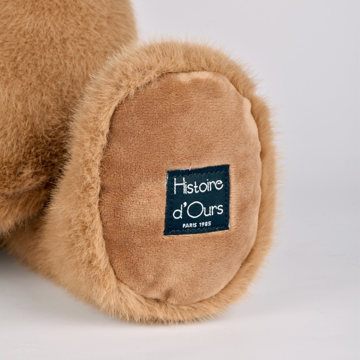 Ours en peluche CLEMENTIN 60 cm praline cacahuète, HISTOIRE D'OURS