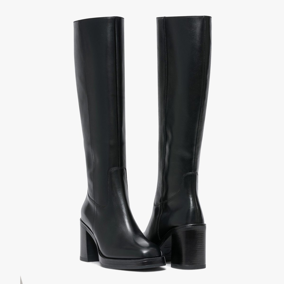Botte À Talon en cuir FLAVIE noir, BOCAGE