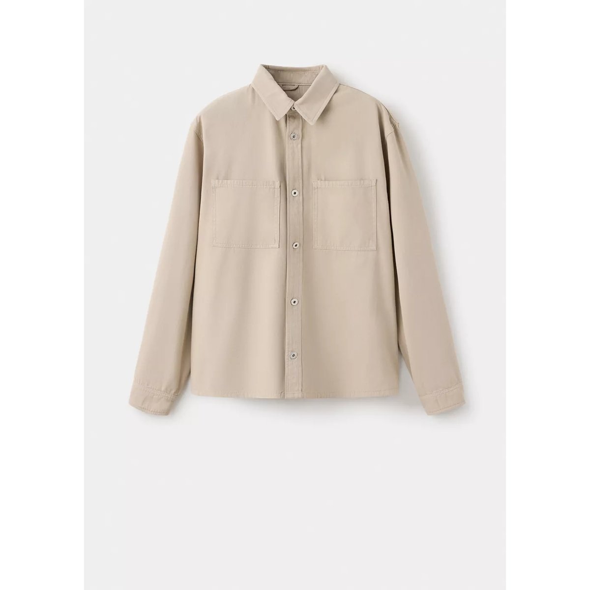 Surchemise en jean poches beige, MANGO MAN