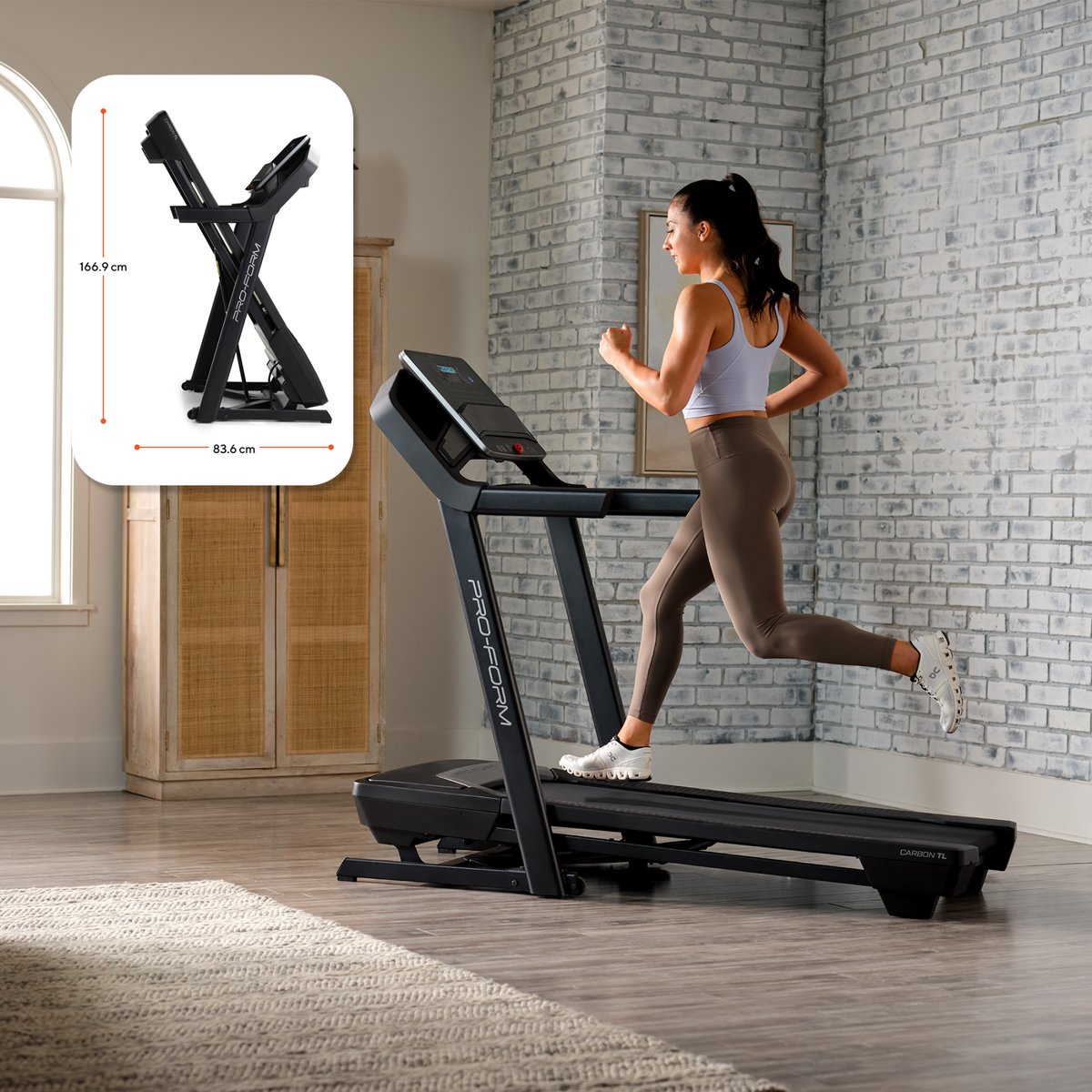 Tapis de course Carbon TL connecté iFIT / 16 km/h noir, PROFORM FITNESS